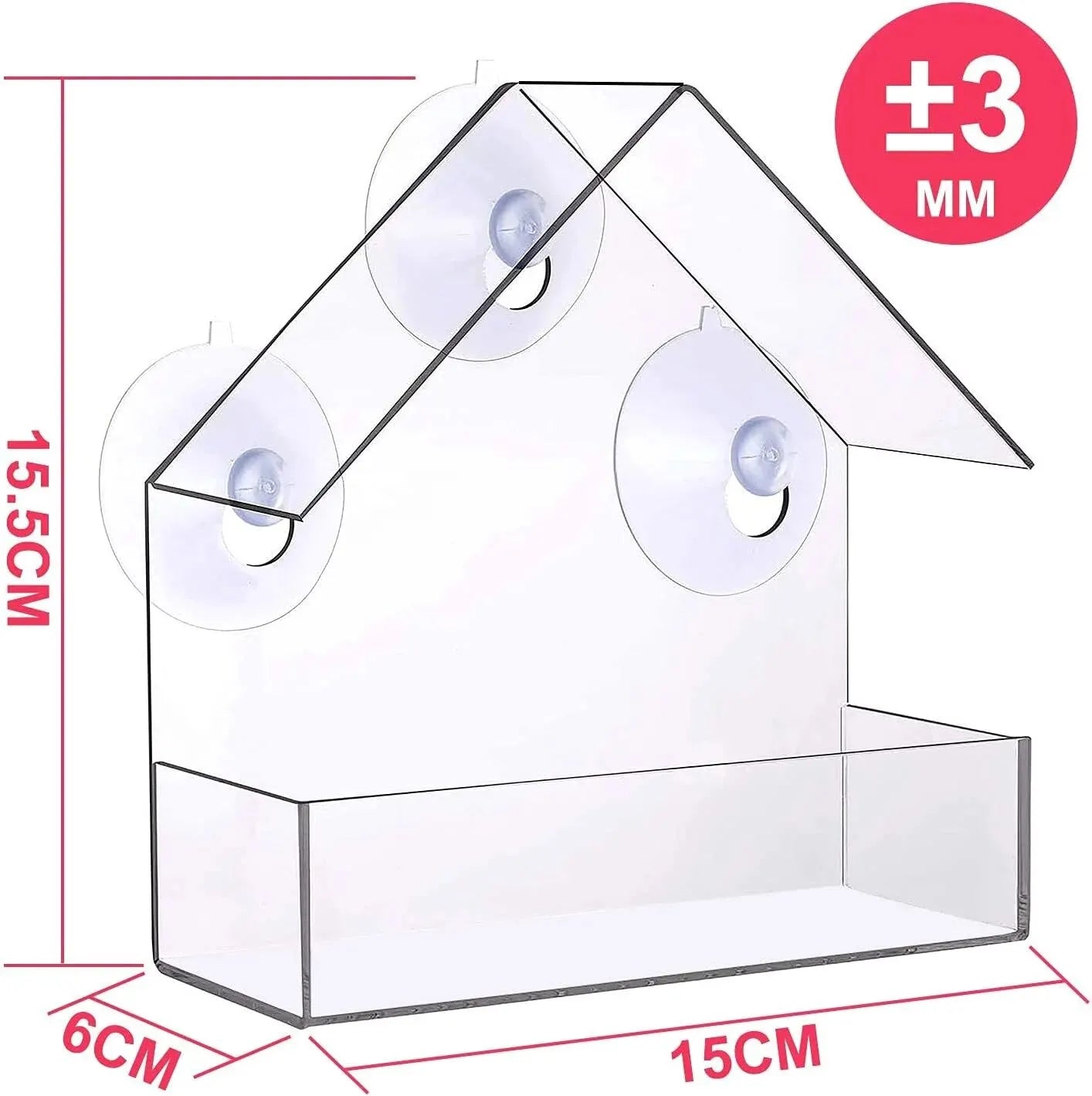 Halla - Transparent Window Bird House